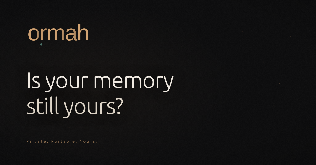 Ormah — Long-term memory for AI agents